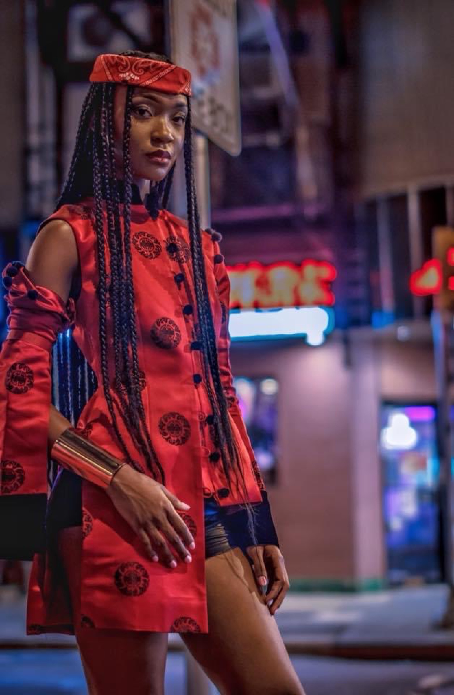 Amber fashion editorial portrait by Tyquin Briggs