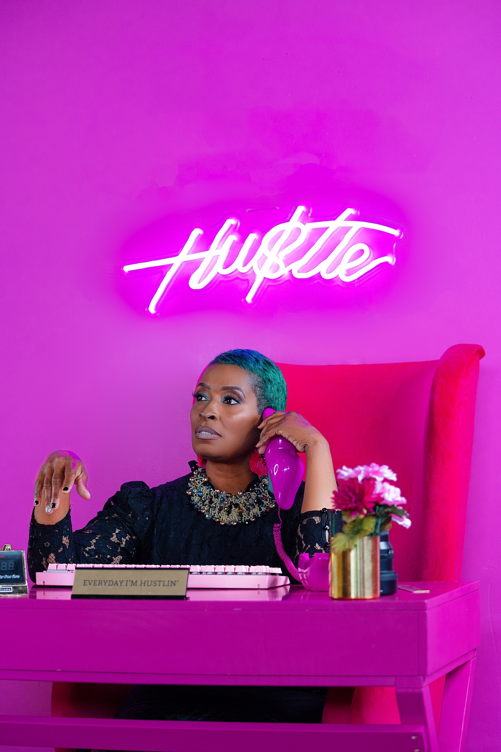 Pink brand portrait by Tyquin Briggs
