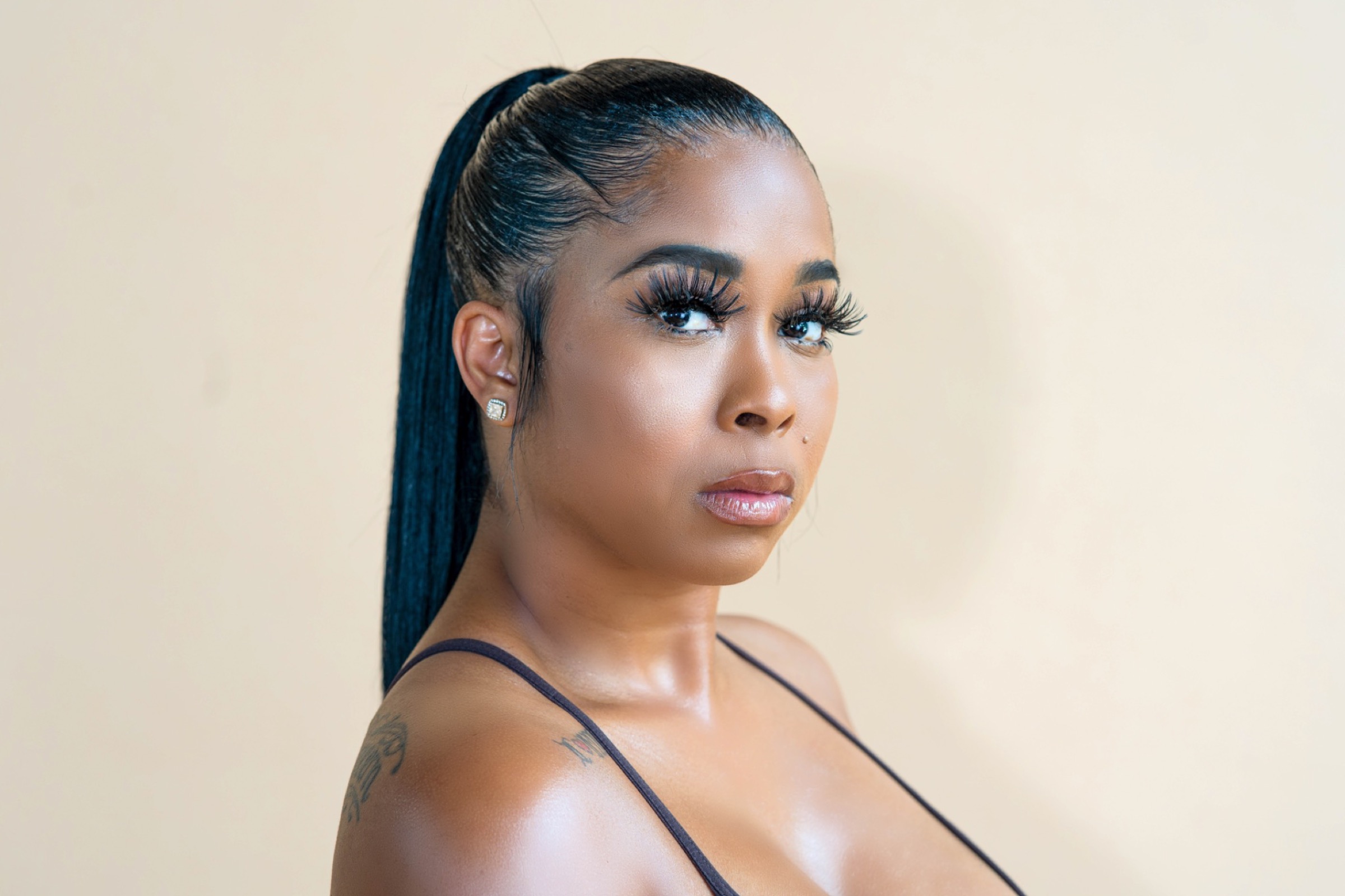 Beauty portrait from Tyquin Briggs studio wall